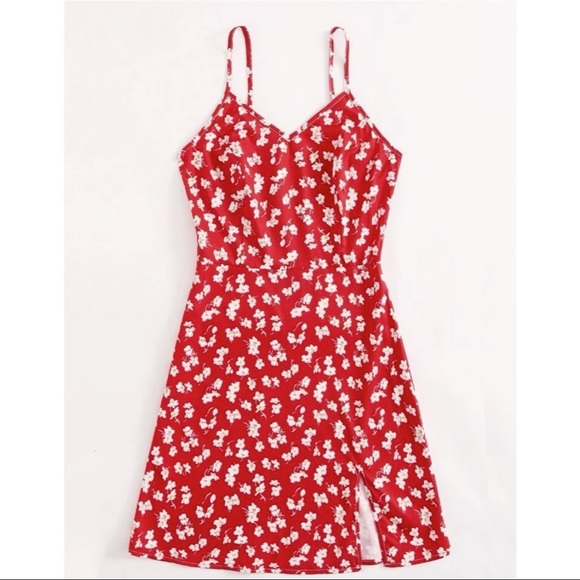 NEW Red Floral Ditsy Dress - Picture 1 of 4
